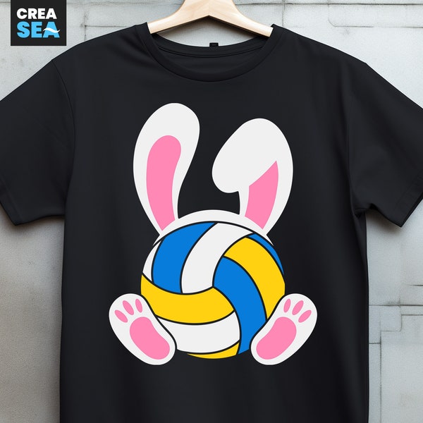 Volleyball Easter Svg, Volleyball with Bunny Ears & Feet Svg, Boy, Girl, Kids Easter Shirt Svg, Cricut, Easter Volleyball Png Sublimation