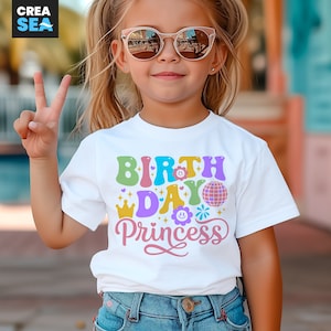 Geburtstags-Prinzessin SVG, PNG, Prinzessin Geburtstags-Svg, Geburtstags-Mädchen-Shirt-Svg, Groovy Retro Geburtstags-Svg, kleine Prinzessin Geburtstags-Svg, Pdf