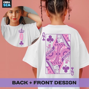 Queen Of Clubs PNG, SVG, Carta de Baralho, Queen Shirt Svg, Dia dos Namorados Svg, Dia das Mães Svg, Aniversário Queen Svg, Cricut, Sublimação, Dtf