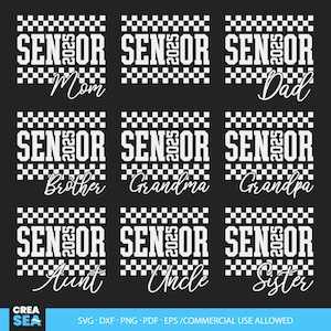 Senior 2025 Svg, Png, Senior familiebundel, High School Class of 2025 Svg, afstuderen 2025, moeder, vader, zus, broer, tante, oom, oma