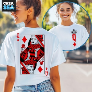 Queen of Diamonds PNG, SVG, speelkaart, koningin shirt Svg, Valentijnsdag Svg, Moederdag Svg, verjaardag koningin Svg voor Cricut, sublimatie