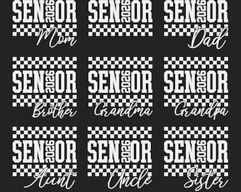 Paquete de archivos SVG y PNG para camisetas familiares de graduación de 2026 (descarga digital)
