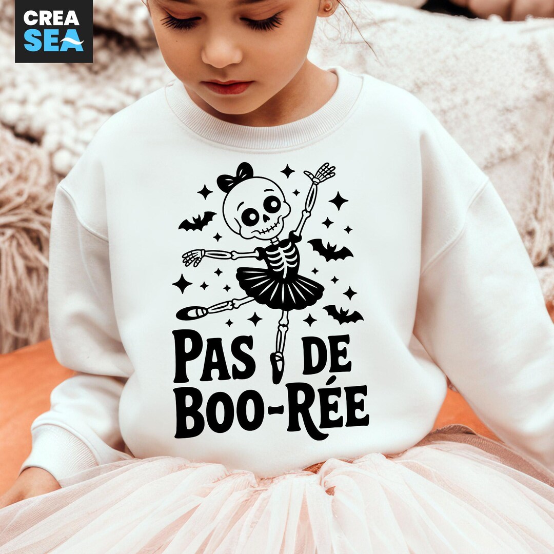 Ballerina Skeleton Svg, Png, Pas De Boo-ree Svg, Dancing Girl Halloween ...