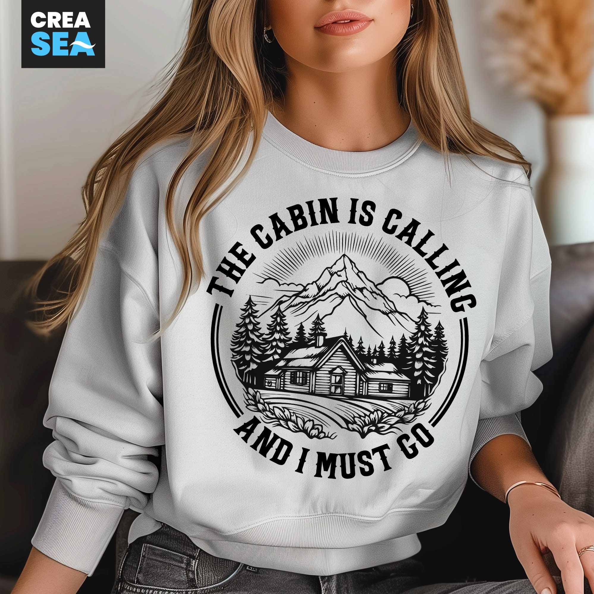 The Cabin Is Calling And I Must Go Svg, Png, Mountain, Forest, Camping Outdoors, Adventure, Cabin Life Png, Sublimation, Cricut Cut File
