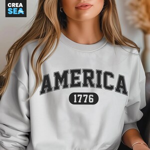Amerika SVG, PNG, Amerika Varsity Svg, sinds 1776, Independence Day Svg, 4 juli familie, moeder, vader Shirt Svg, voor Cricut, sublimatie