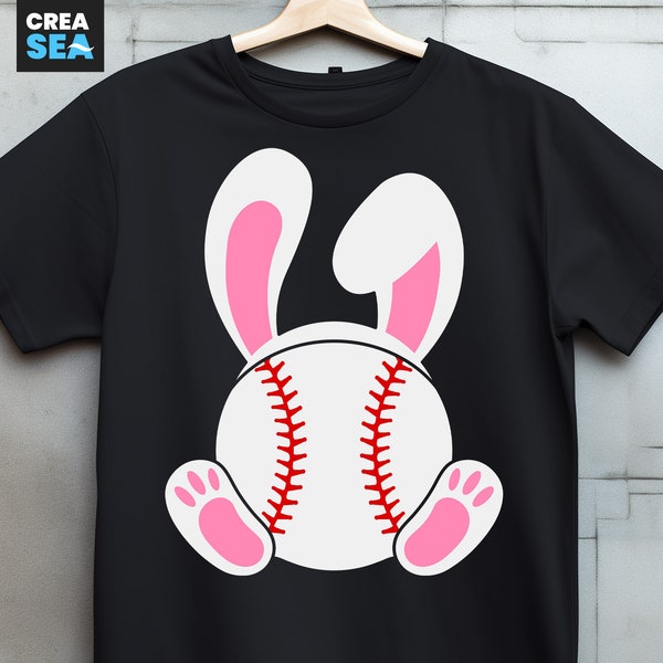 Easter Baseball Svg, Png, Baseball Bunny Svg, Boy, Girl, Kid Easter Shirt Svg, Baseball Bunny Svg, Ball Ears & Feet, for Cricut, Sublimation