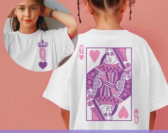 Queen Of Heats PNG, SVG, Playing Card, Queen Shirt Svg, Valentine&#39;s Day Svg, Mother&#39;s Day Svg, Birthday Queen Svg, for Cricut, Sublimation