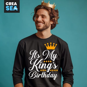 王様の誕生日 SVG、PNG、誕生日の男性のパーティー SVG、誕生日の男性の夫、妻、お母さん、お父さん SVG、Cricut 用のファイルのダウンロード、シルエット