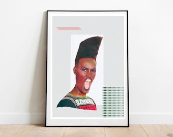 Grace Jones A3 Digital Print (2 versions colour and mono)