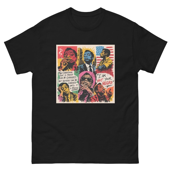 T-shirt classique unisexe Pop Art James Baldwin