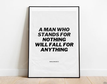 Malcolm X Cita A3 Impresión Digital