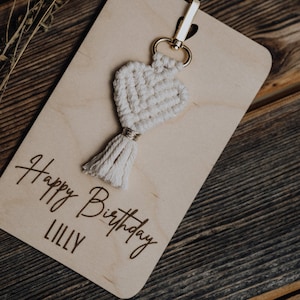 personalisierte Holzkarte "Happy Birthday" I personalisierte Geburtstagskarte I Holzkarte zum Geburtstag I personalisierte Glückwunschkarte