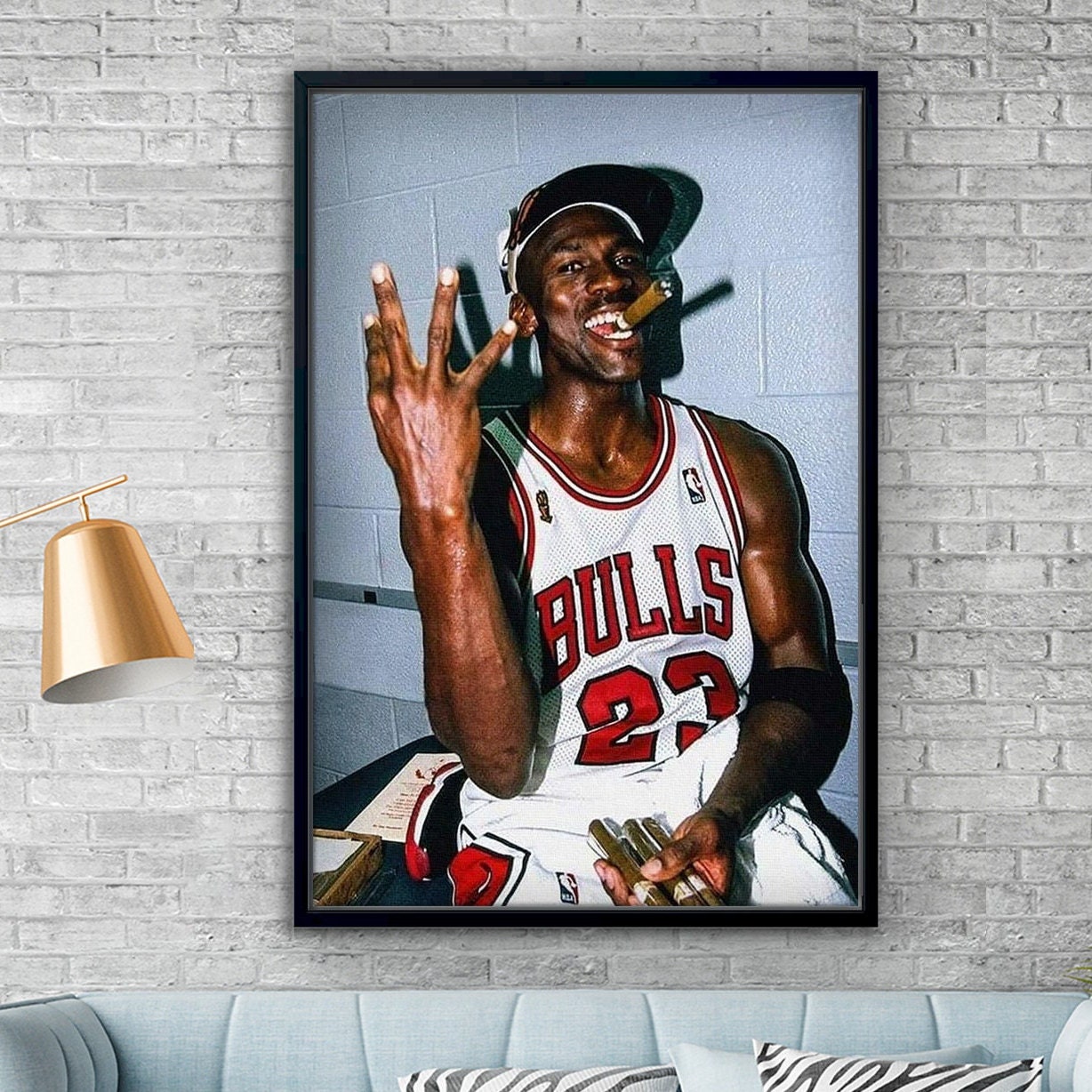 Michael Jordan Poster - Vintage Michael Jordan Cigar Photo