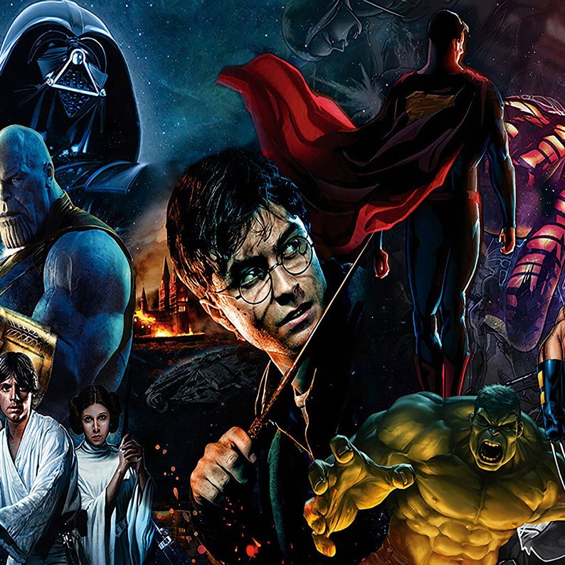 Multi Characters XXL ' Blockbuster Fine Art Panorama Print Etsy Canada