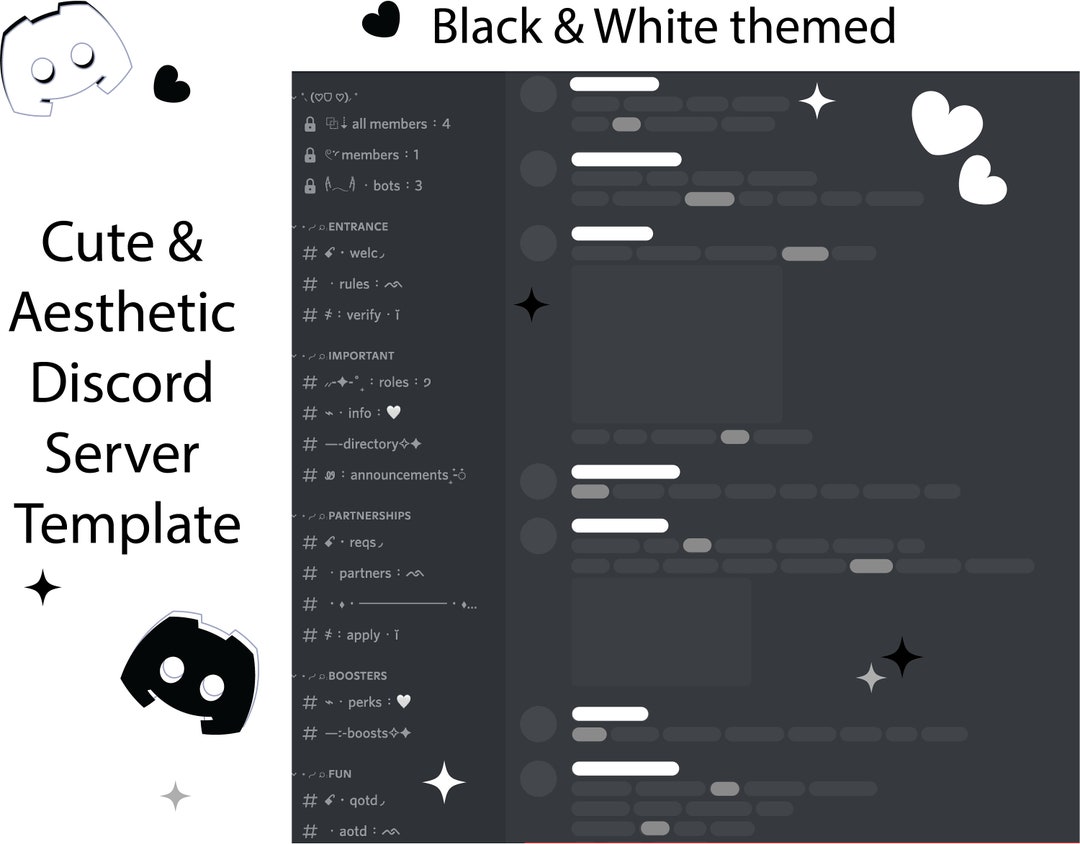 Discord Server Template White Minimalist Community (Download Now) - Etsy