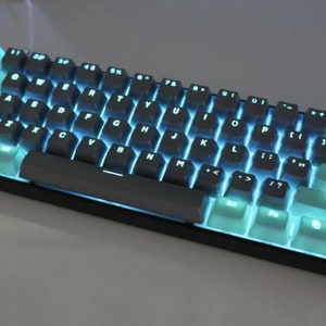 Keycap translucent  / blue grey / 104pc