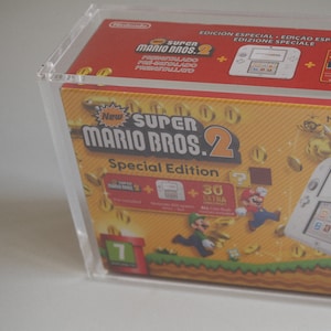 UV protected methacrylate box - Nintendo 2DS New Super Mario Bros Edition in box - Does not include console or other accessories