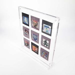 Caja de metacrilato para cartuchos con protección UV 3x3 - Game Boy - No incluye juegos, consolas u otros