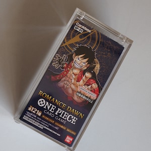 UV-geschützte Methacrylat-Box – Japanischer One Piece Romance Dawn Booster – Enthält keinen Booster, keine Karten oder andere Artikel