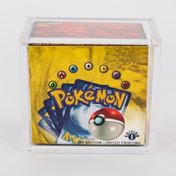 Methacrylate box with UV protection - Pokémon Booster First Edition TCG WOTC - Free shipping! - Does not include booster, cards or others
