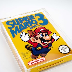 UV protected acrylic box - Nintendo NES game in box - Does not include games or other items