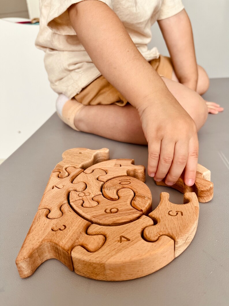 Wooden Puzzles Toys for 1 Year Old Sensory Toys Educational Etsy