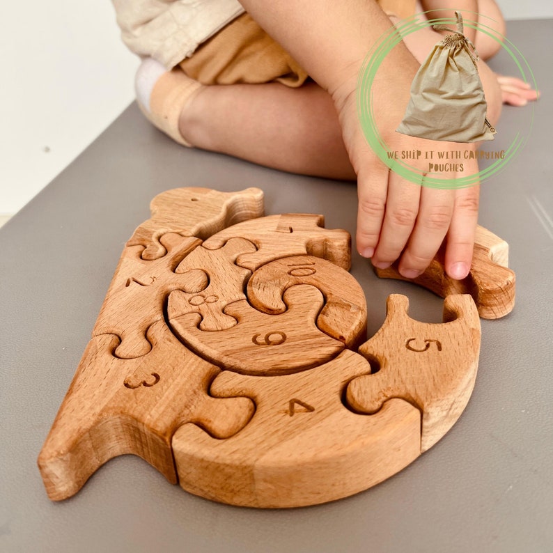 Wooden Puzzles Toys for 1 Year Old Sensory Toys Educational Etsy