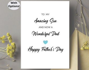 Amazing Son Father&#39;s Day Card Father&#39;s Day Card for Son, Son Father&#39;s Day, Card for Son, Fathers Day