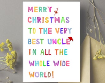 Biglietto di Natale per zia e zio – Biglietto di Natale per coppia speciale – design tradizionale albero di Natale