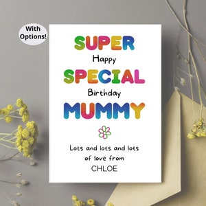 Tarjeta de cumpleaños para mamá Tarjeta de cumpleaños súper especial para mamá, tarjeta de cumpleaños para mamá, tarjeta para mamá, cumpleaños de mamá