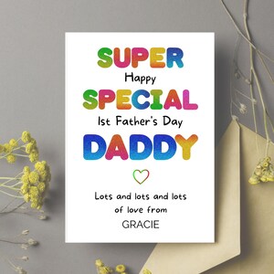 1ère carte de fête des pères pour papa 2022 Première carte de fête des pères pour un papa super spécial, nouvelle carte de fête des pères pour papa, carte pour papa