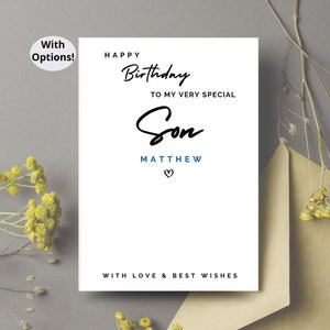 Tarjeta de cumpleaños para hijo Feliz cumpleaños a mi hijo muy especial, tarjeta de cumpleaños para hijo, tarjeta de cumpleaños para hijo, tarjeta para hijo