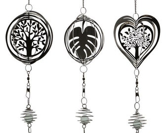 Wind chime &quot;Spiral&quot; made of stainless steel, 50 cm