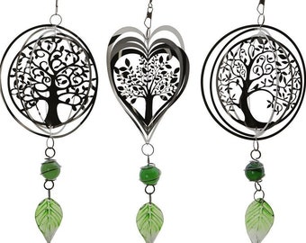 Wind chime &quot;Pachamama&quot; made of stainless steel and glass