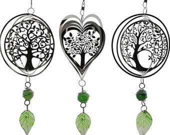 Wind chime "Pachamama" made of stainless steel and glass