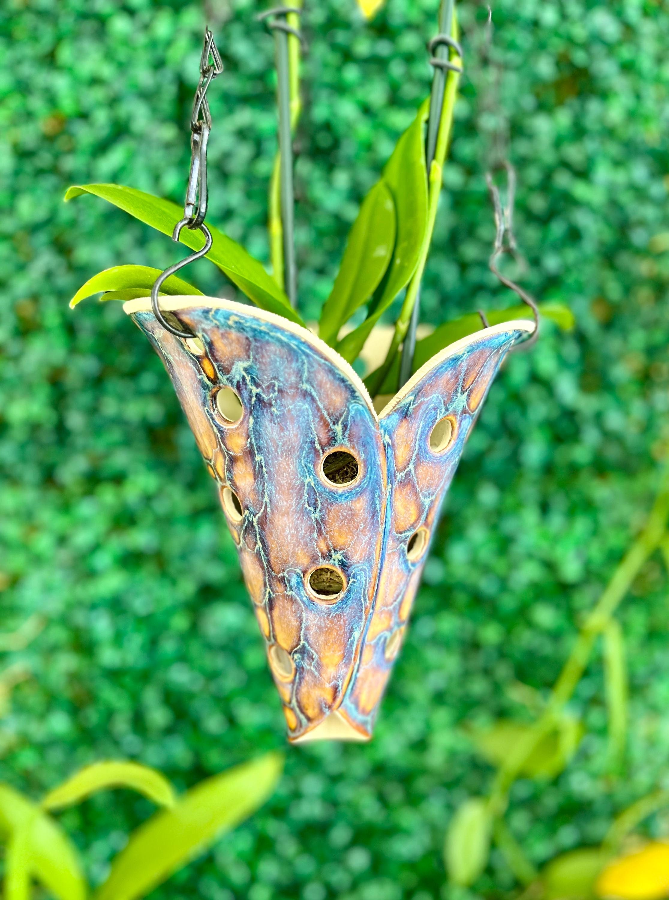 Orchideentopf Aus Keramik Mit Löchern & Untersetzer - 16,5x15,2 Cm, Belüftet, Optimal Für Orchideen-Wachstum