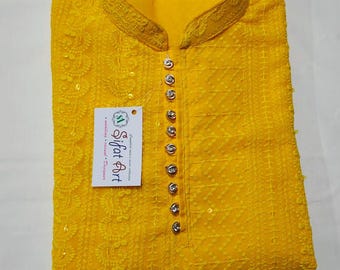 Men's Summer Chikankari Kurta Set: Embroidered Cotton Ethnic Wear