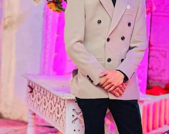 Jaqueta Georgette Jodhpuri bordada Chikankari personalizada