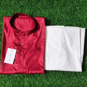 Herren indischen kastanienbraunen Kurta Pyjama Set pakistanische Kurta Pyjama Set, traditionelle Baumwolle Hochzeitskleidung, kurta Pyjama Set für Männer, Hochzeitsgeschenk
