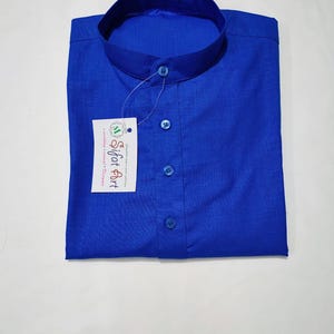 Men&#39;s Cotton Kurta Shirt: Indian Ethnic Wedding Wear