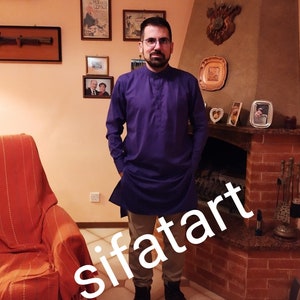 mens kurta/ indian kurta/ kurta for man/ traditional kurta/ indian wear clothing/ mens clothing/ royal blue color kurta
