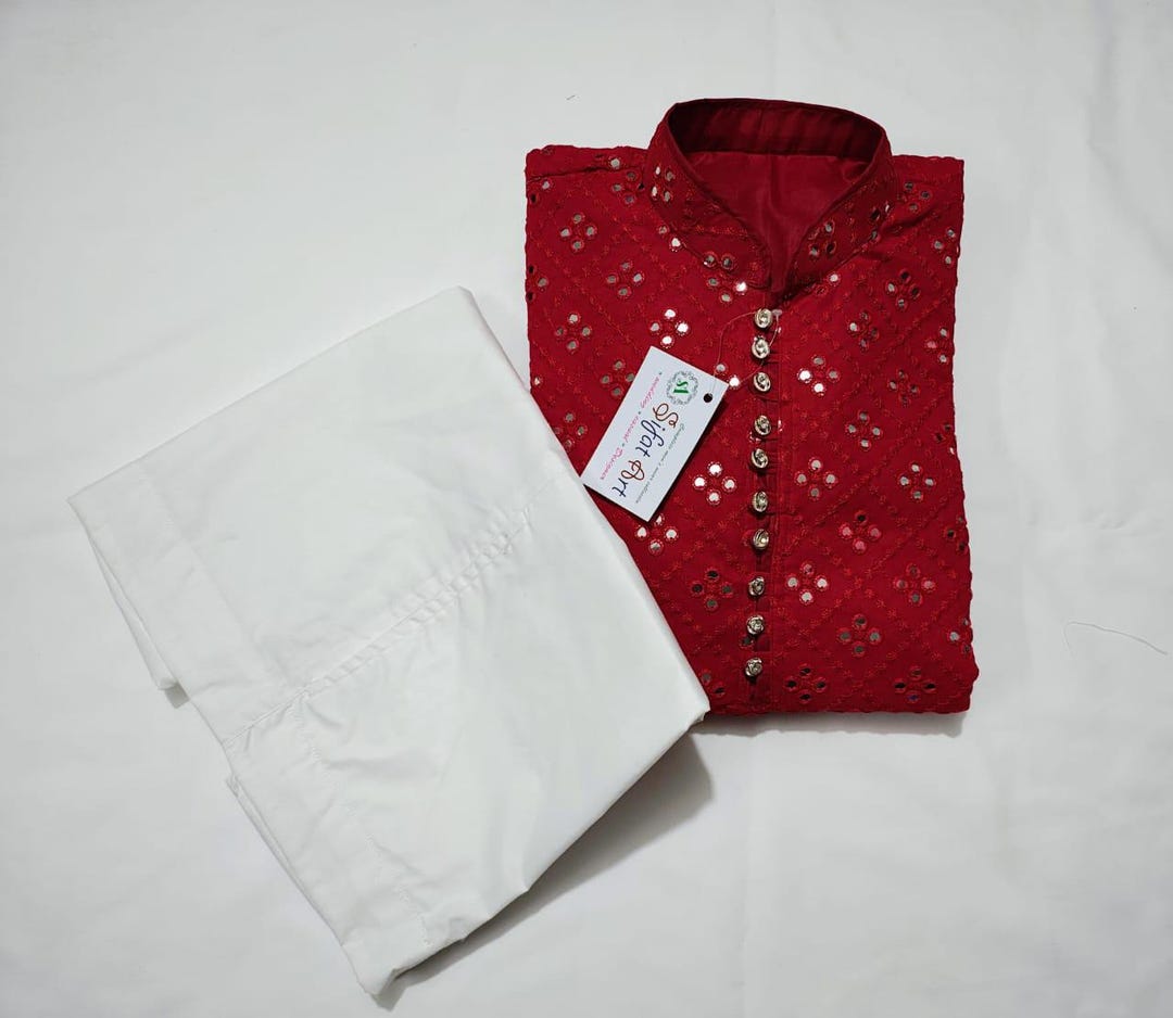 Haniya - Beige Short Kurta With Salwar