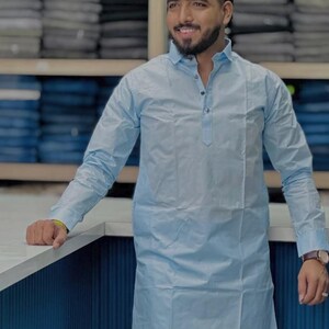 Indian kurta Handmade Kurta Men Indian Traditional Kurta For Men&#39;s 100% Cotton Kurta Solid white Kurta Wedding Kurta Stylish only kurta