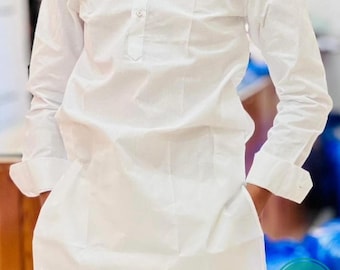 Handmade Indian Cotton Kurta: Men's Traditional Wedding Shirt