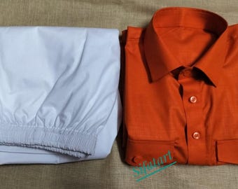 Men's Handmade Cotton Kurta Pajama Set: Traditional Wedding Wear