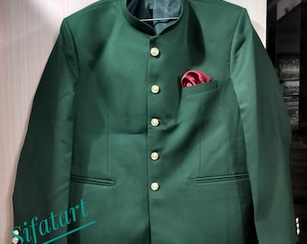 Chaqueta Jodhpuri bordada Chikankari personalizada: Chaleco Georgette Nehru