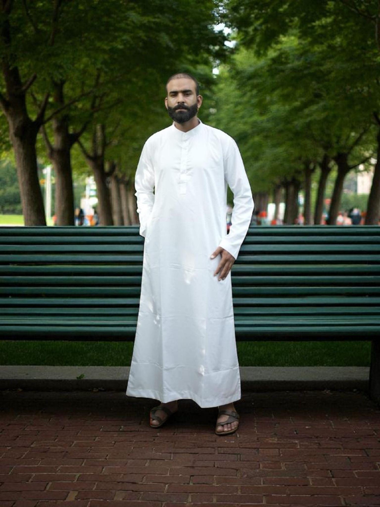 Mens Linen Thobe: Handmade Islamic Jubba, Arabic Dress