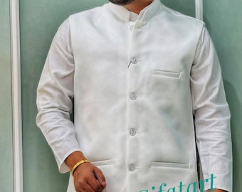 Men's  Handmade pakistani stylish nehru jacket ethnic wear jacket