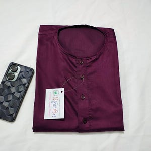 Kurta corta de algodón hecha a mano: ropa masculina india