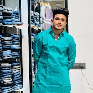 Indian kurta Handmade Kurta Men Indian Traditional Kurta For Men&#39;s 100% Cotton Kurta Solid  colour Kurta Wedding Kurta Stylish only kurta